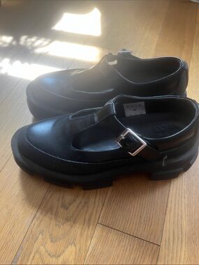 Black Mary Jane Platform Loafers
